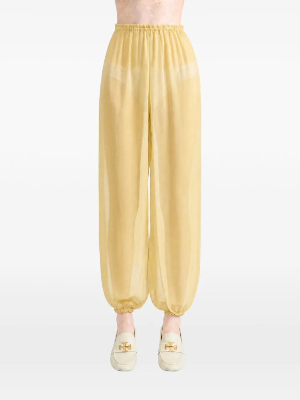 Paloma Wool Weza doorzichtige broek van zijdeblend Geel