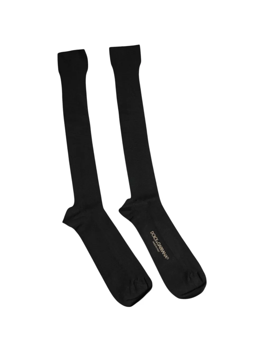 Dolce & Gabbana logo-print over-the-calf socks - Nero