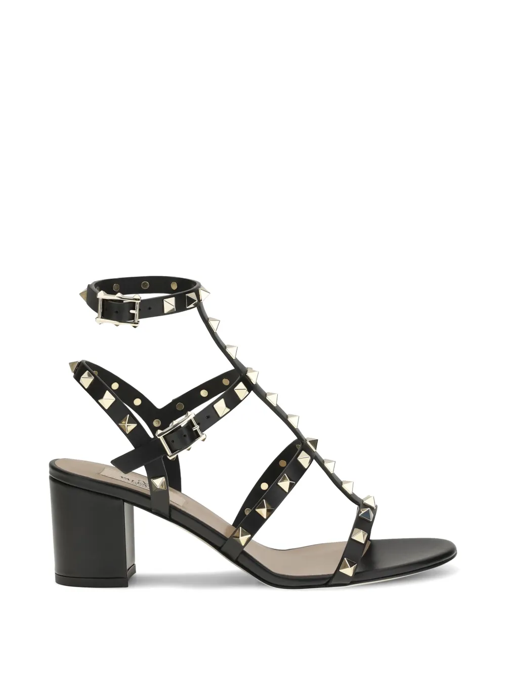 Valentino Garavani Rockstud leather sandals - Schwarz