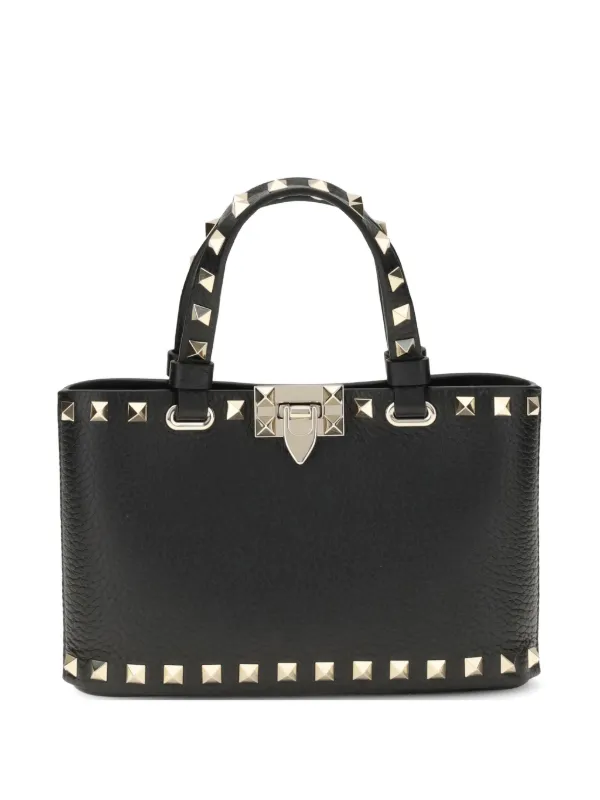 Valentino Garavani ロックスタッズ トートバッグ レザーハンドバッグ