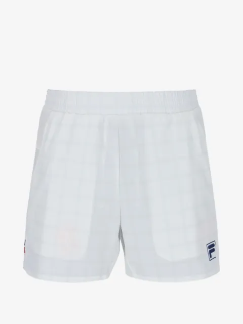 Fila check-pattern tennis shorts