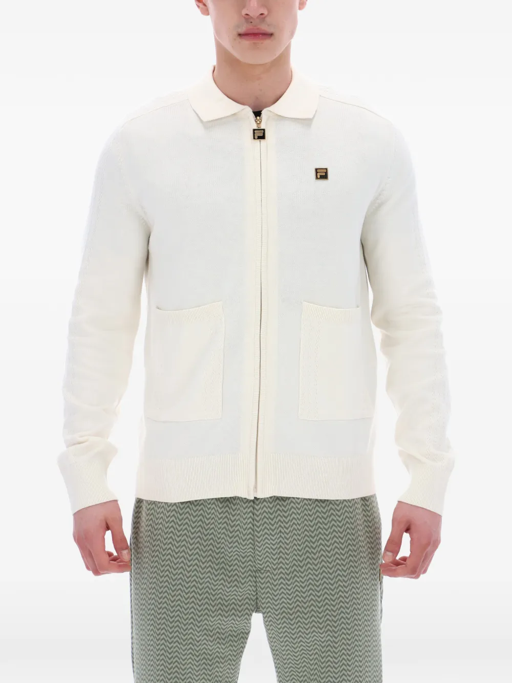 Fila Teddy jack met pointelle detail Wit