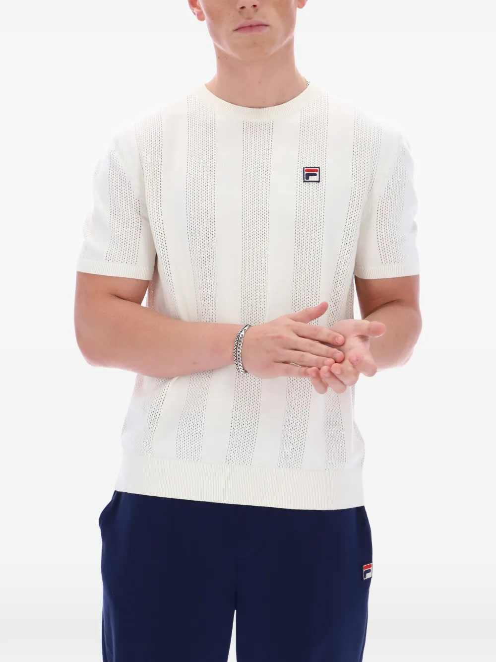 Fila Gardenia Corrado T-shirt met gebreid vlak Wit