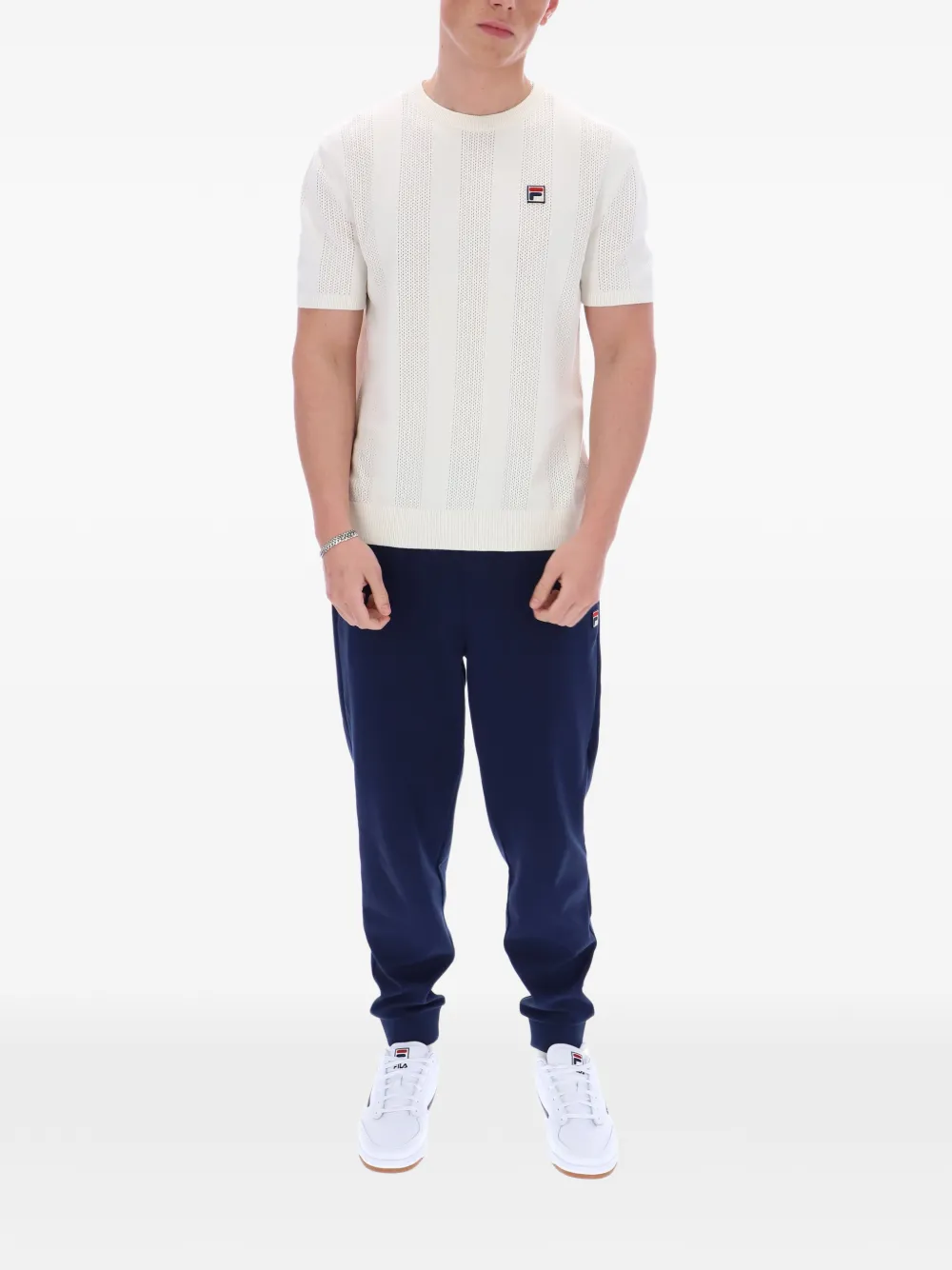 Fila Gardenia Corrado T-shirt met gebreid vlak Wit