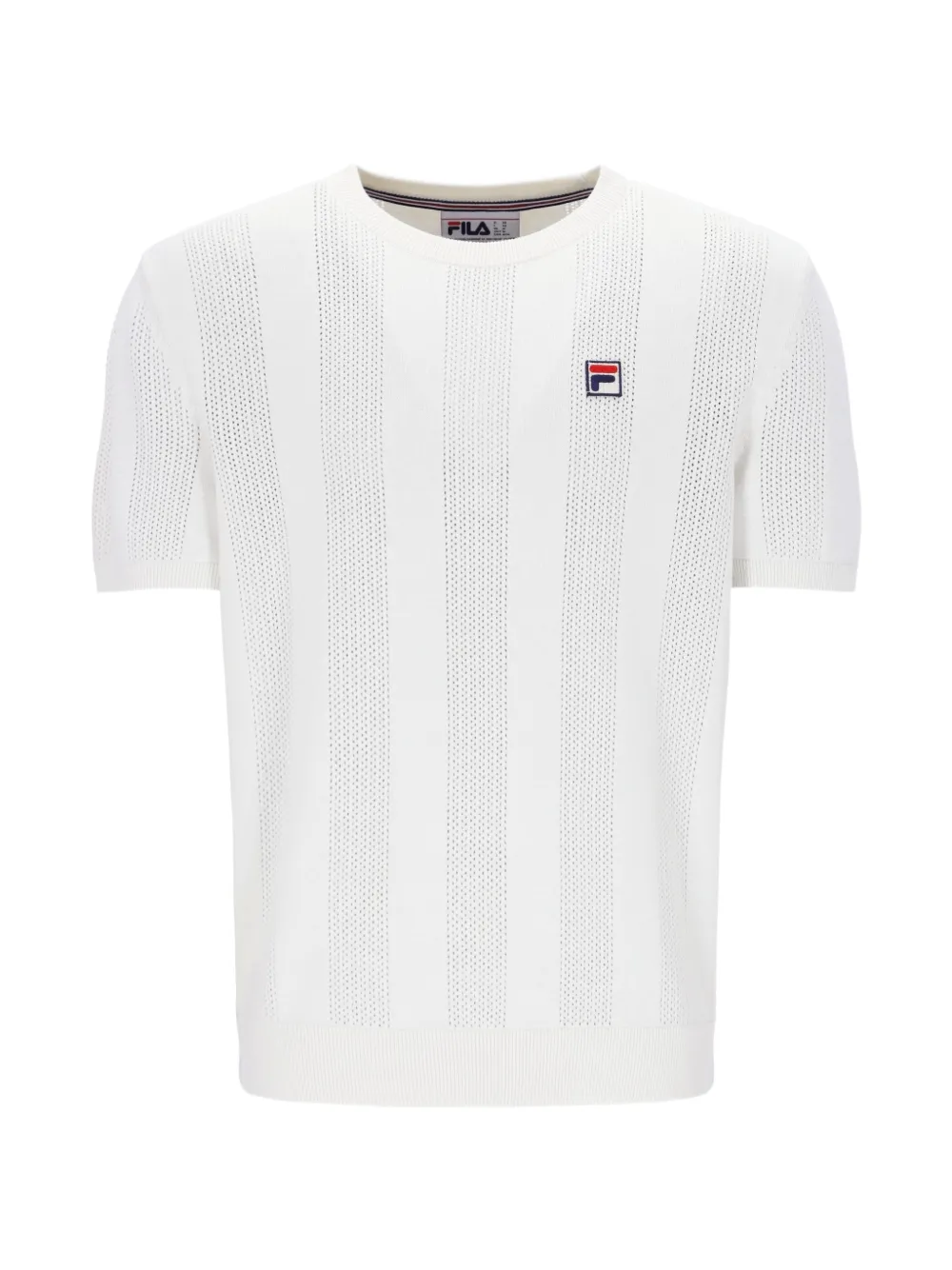 Fila T-shirt Gardenia Corrado con inserti in maglia - Bianco