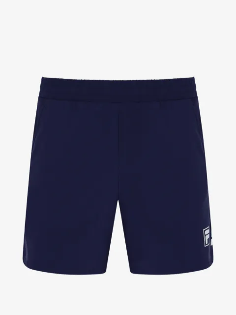 Fila logo-patch side-slit shorts