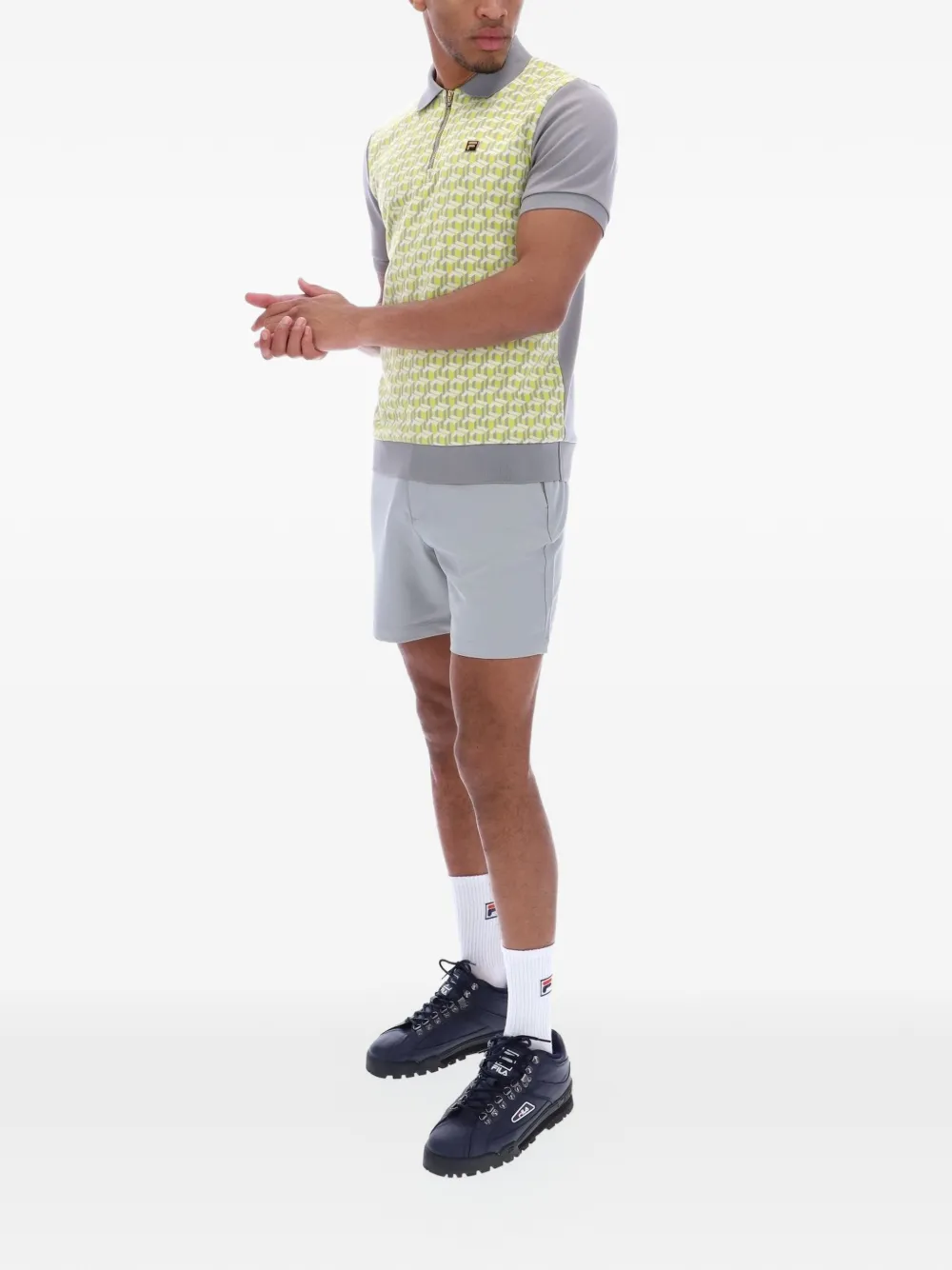 Fila Axel Geo poloshirt Grijs