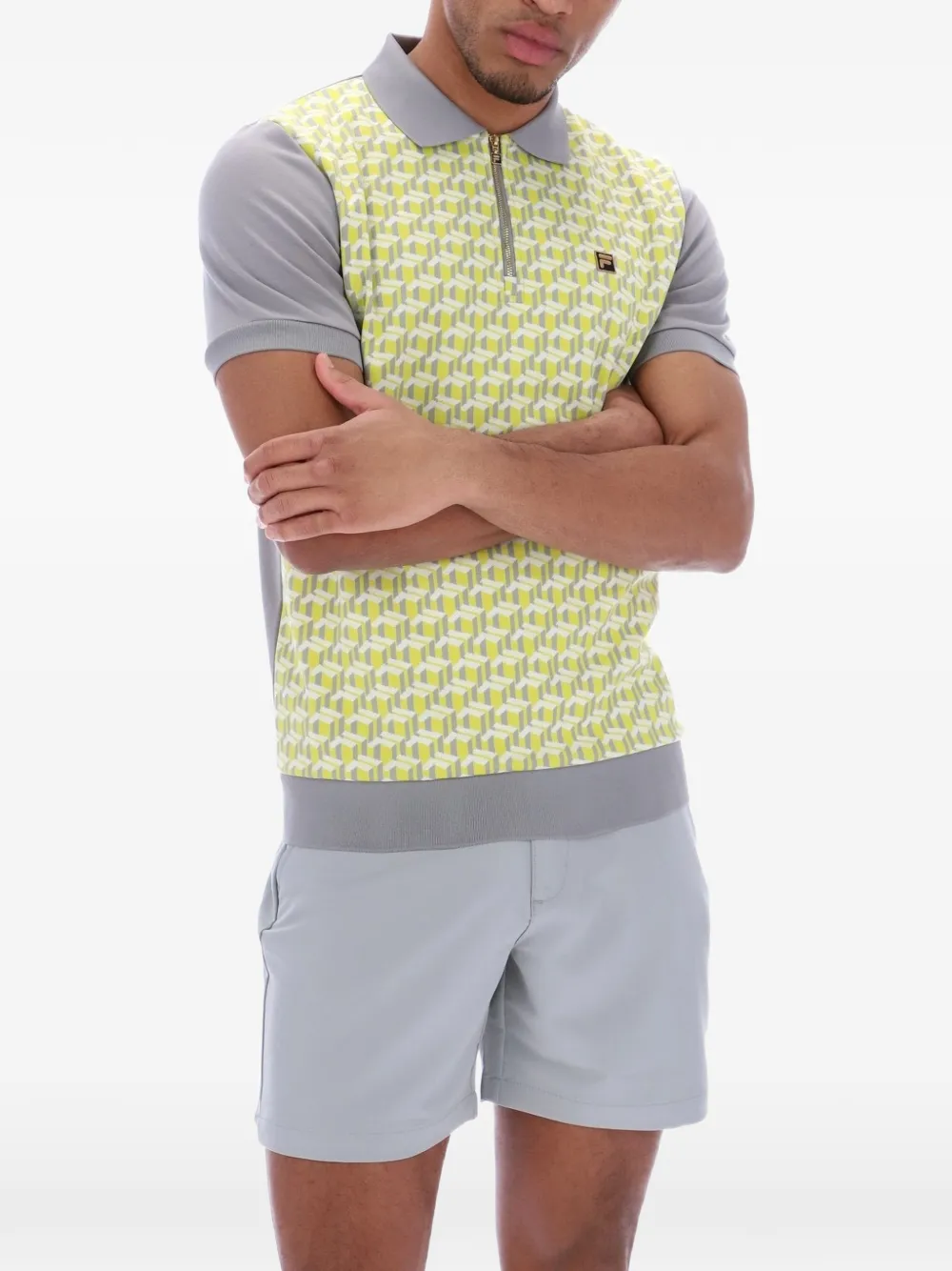 Fila Axel Geo poloshirt Grijs