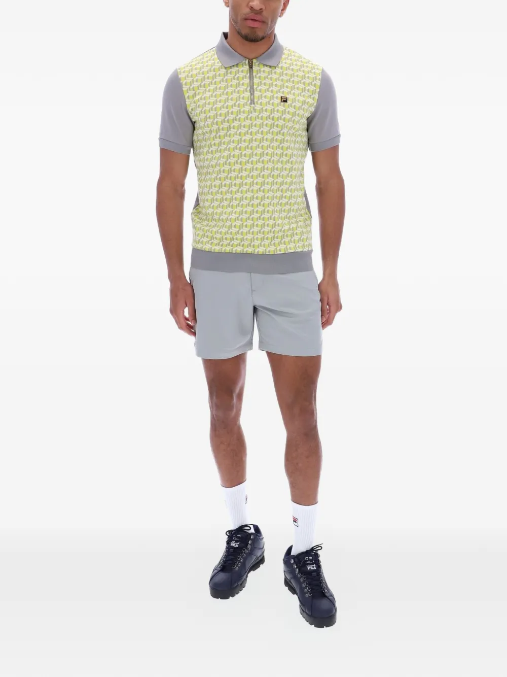 Fila Axel Geo poloshirt Grijs