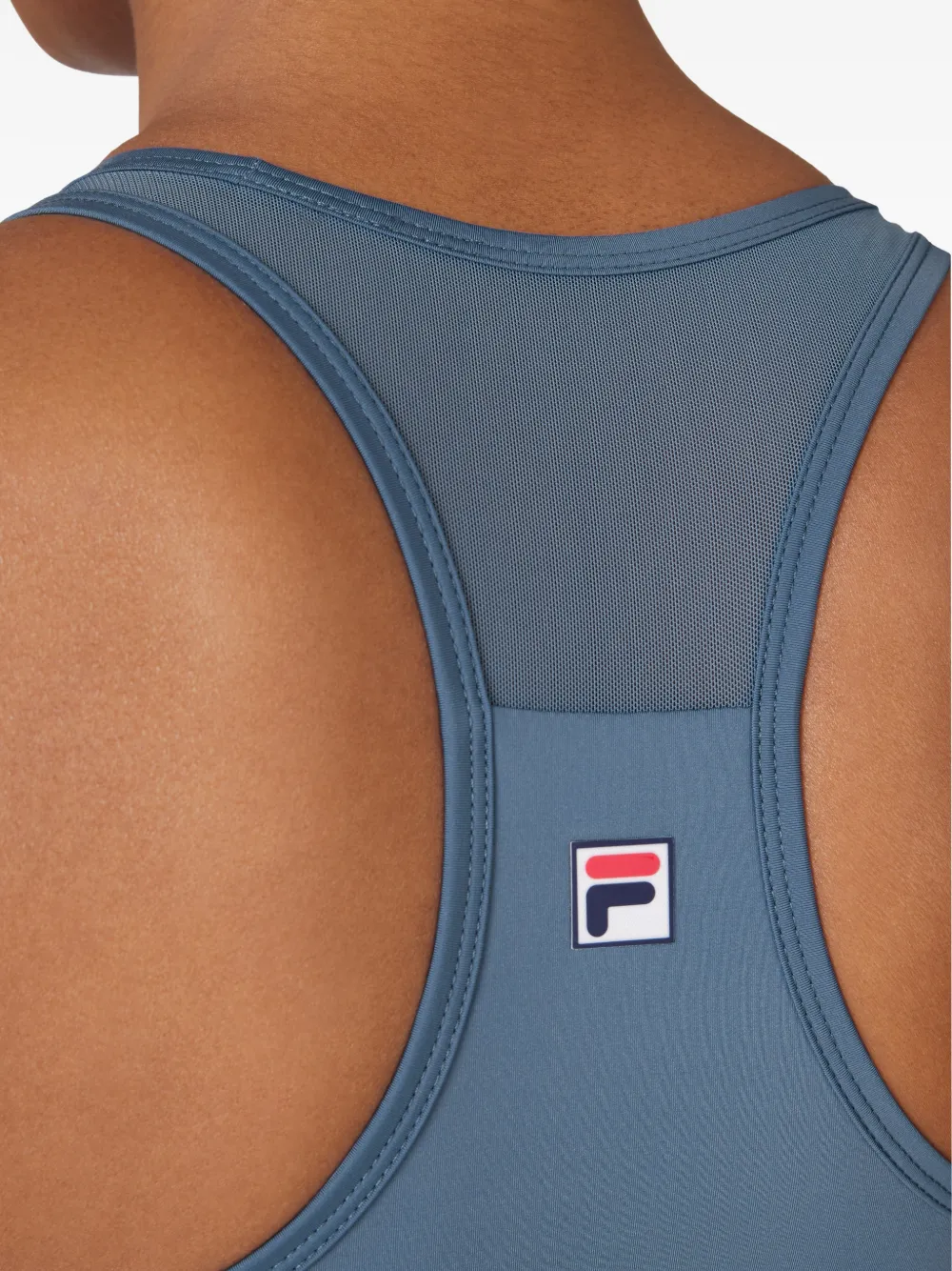 Fila Top met mesh vlak en racerback Blauw