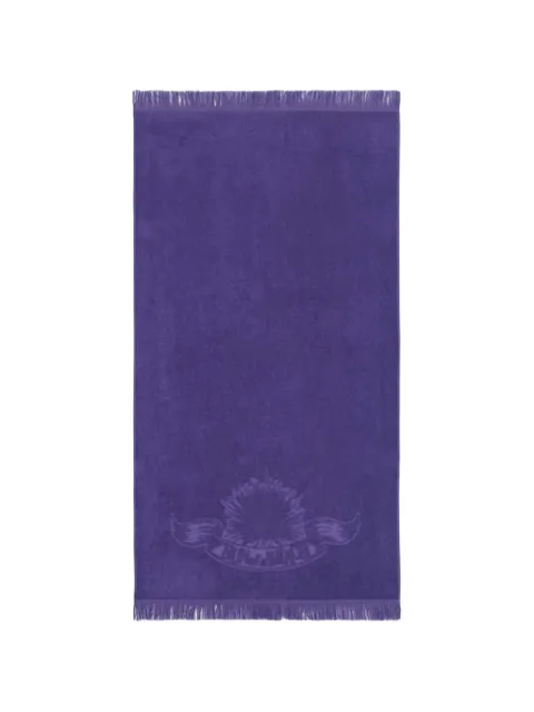 SUN of a BEACH logo-embossed fringed towel