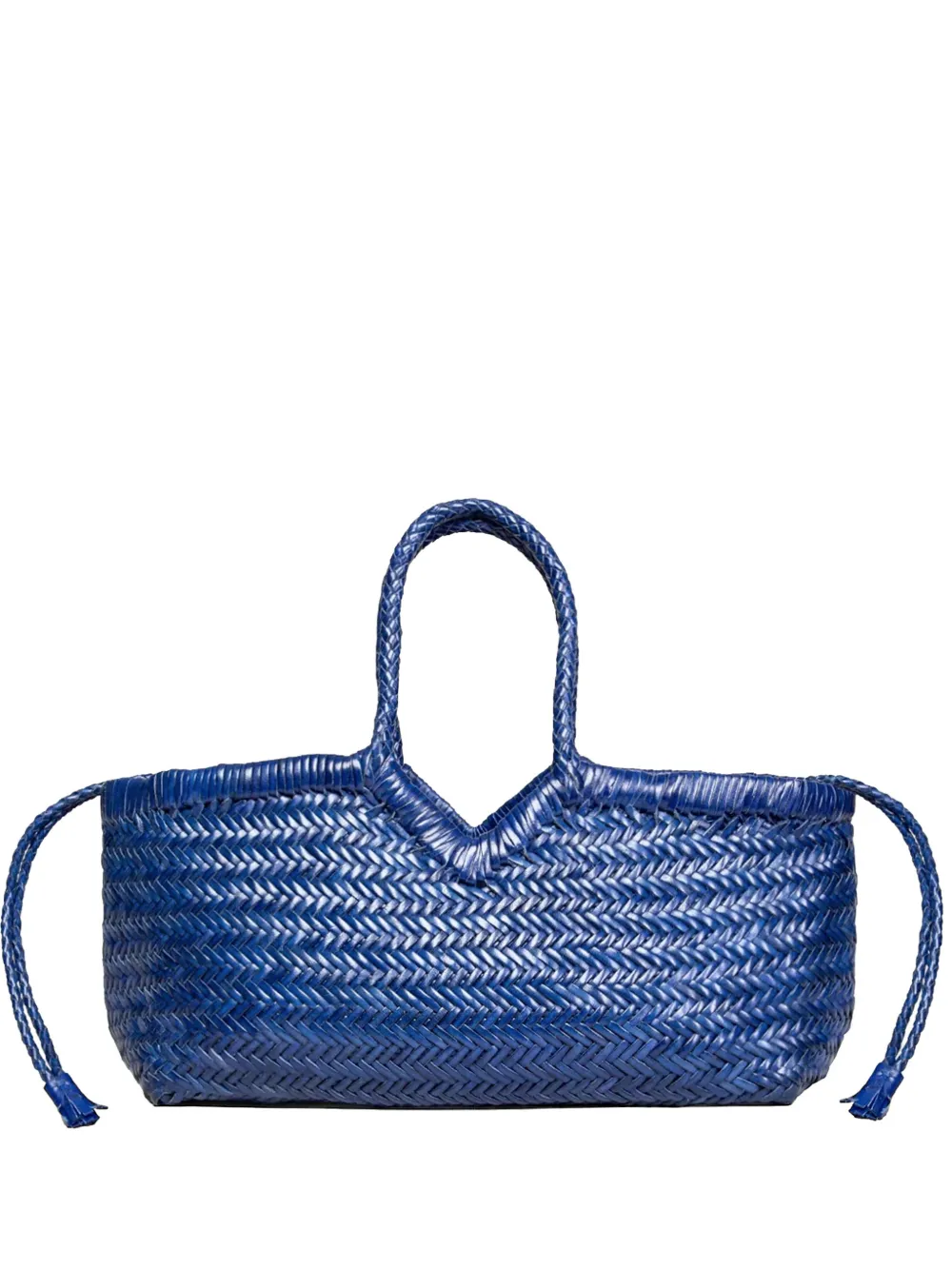 Massimo Santini Tyde woven leather tote bag - Blu