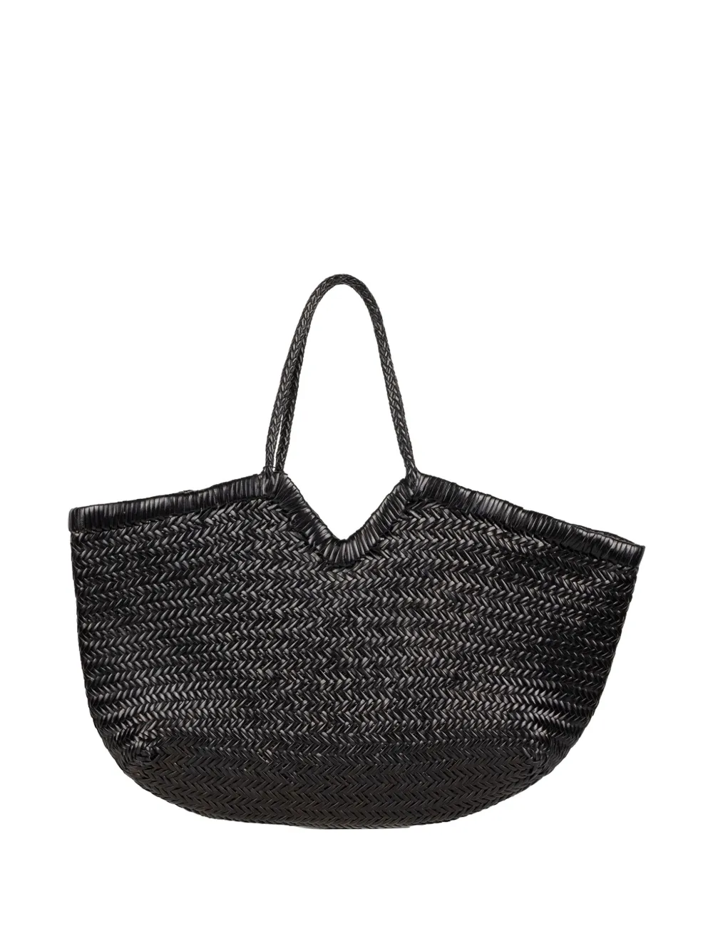 Massimo Santini Tinsley woven leather tote bag - Nero