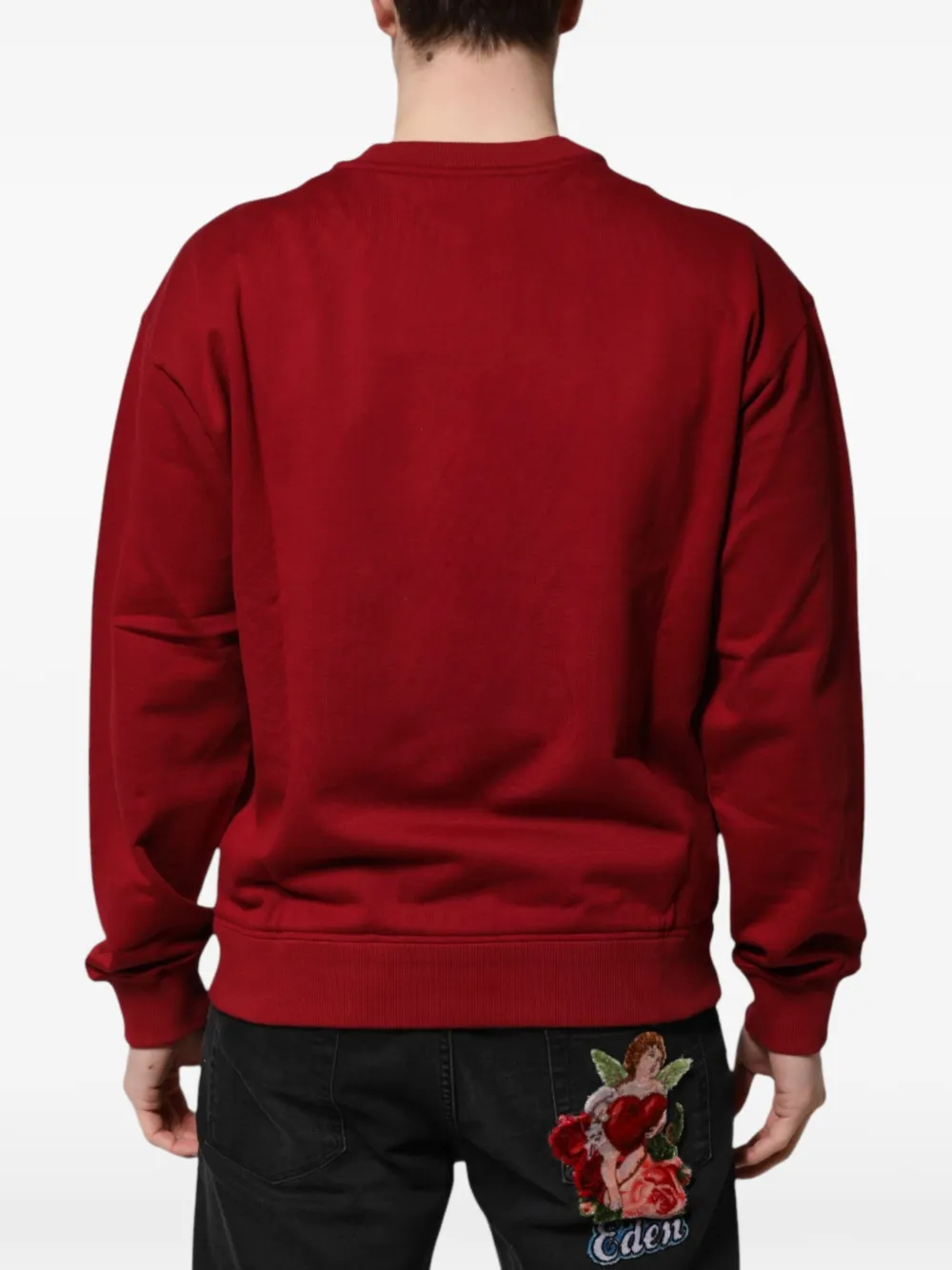 Dolce & Gabbana Sweater met logo-reliëf Rood