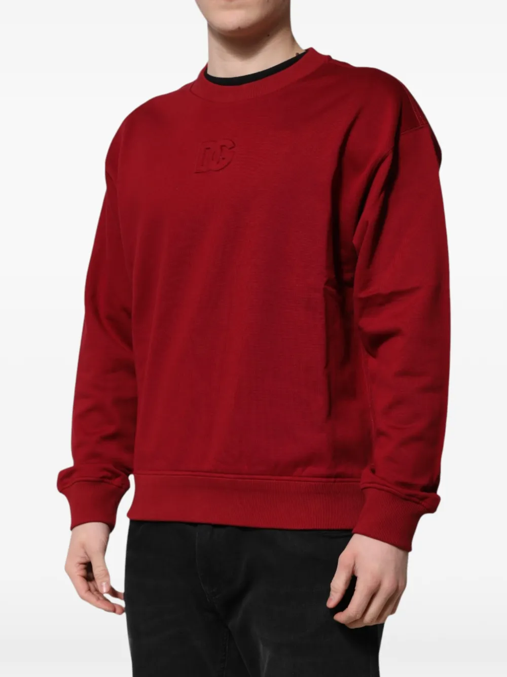 Dolce & Gabbana Sweater met logo-reliëf Rood
