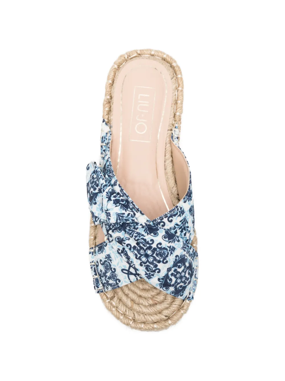 LIU JO Gevlochten sandalen met paisley-print Blauw