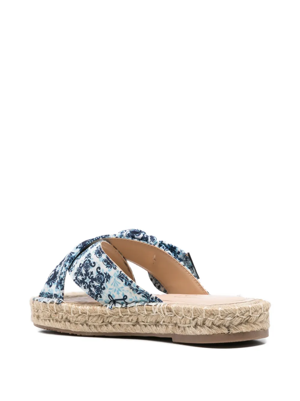 LIU JO Gevlochten sandalen met paisley-print Blauw