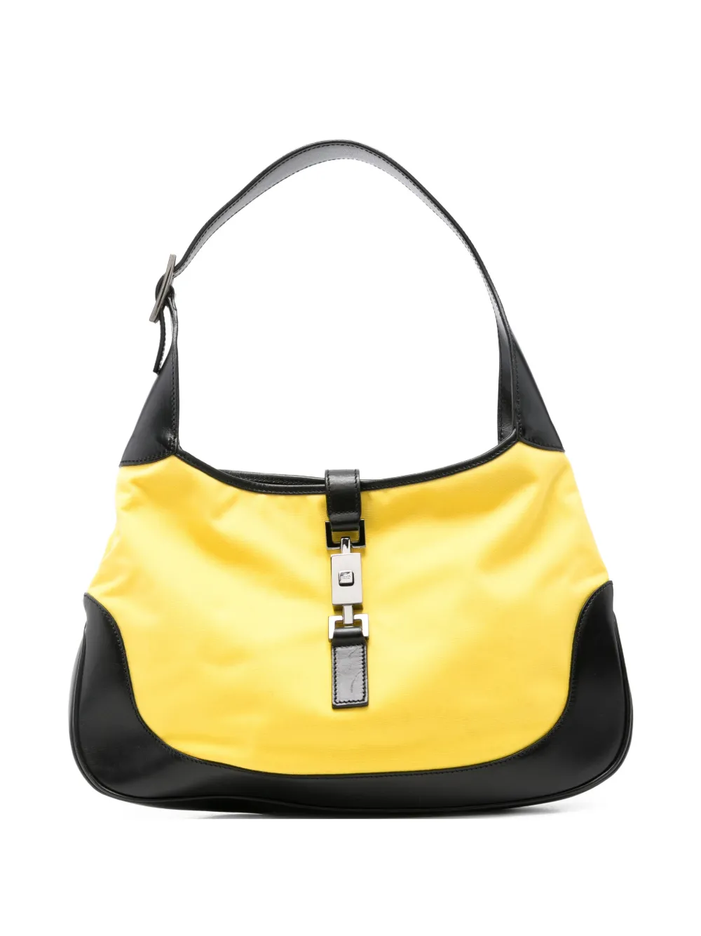 Gucci Pre-Owned 2000s Jackie leather-trim shoulder bag - Giallo