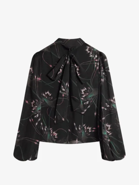 Ted Baker Alati floral-print tie-neck blouse
