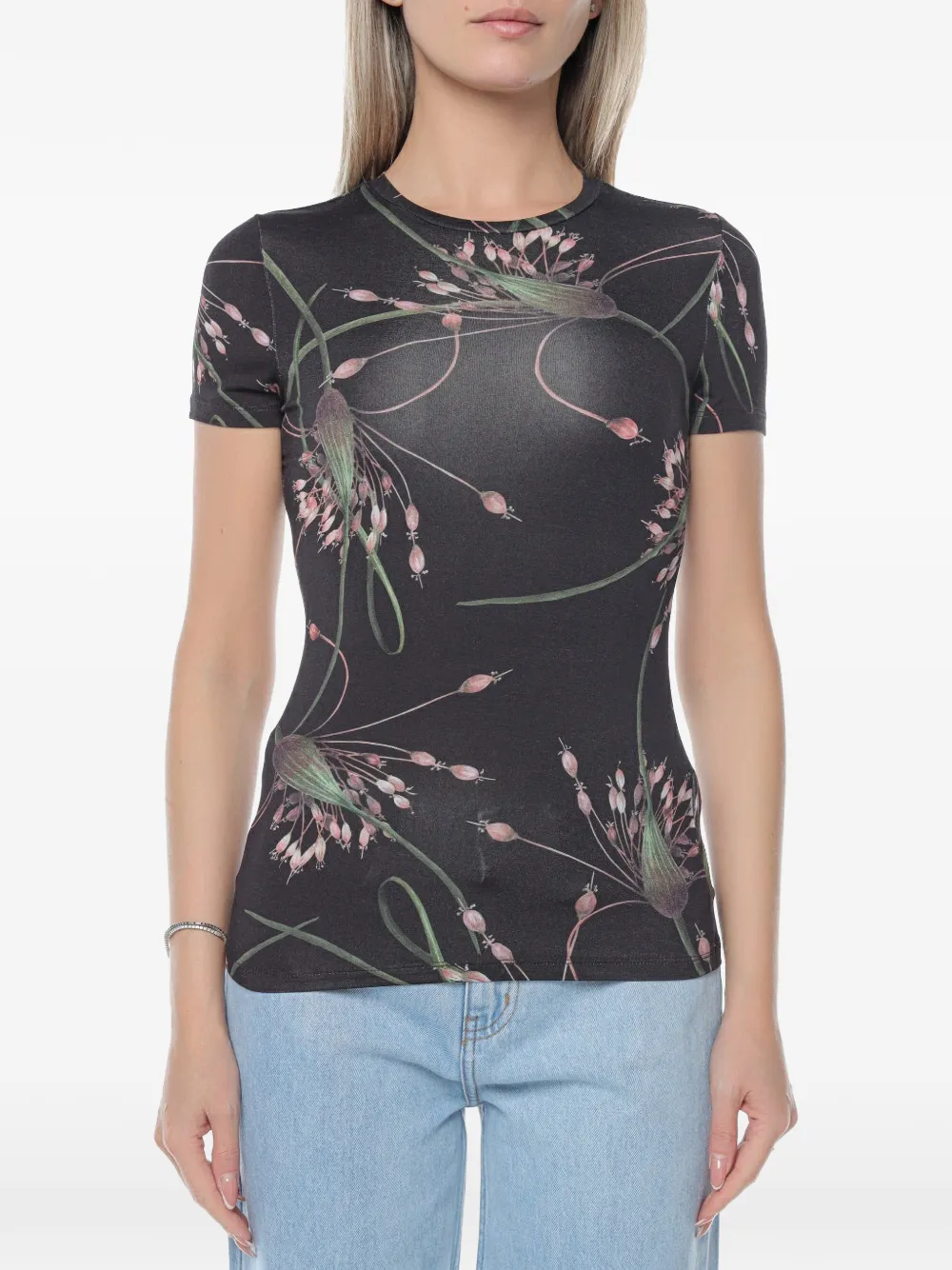 Ted Baker Lexiii floral-print T-shirt - Nero