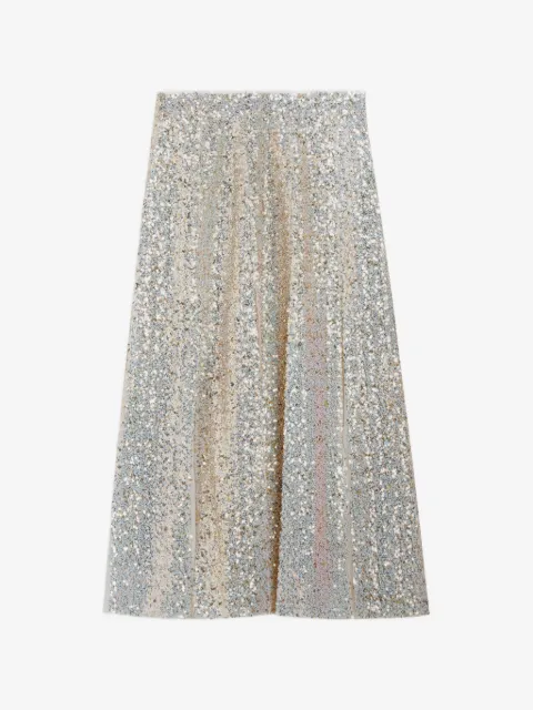 Ted Baker Kander sequin-embellished midi A-line skirt