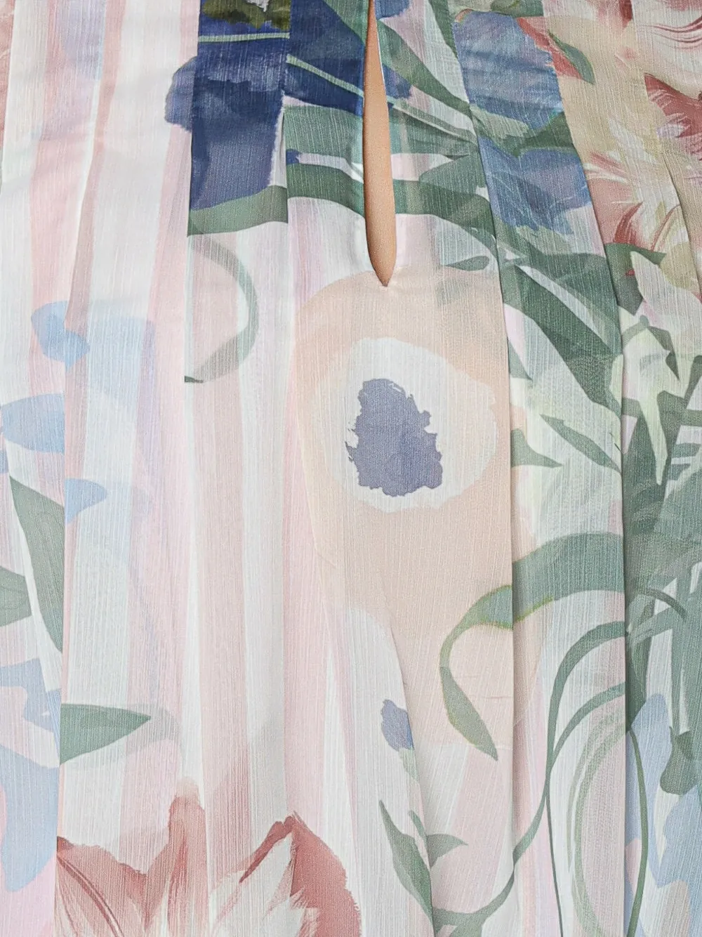 Ted Baker pleated floral-print top Roze