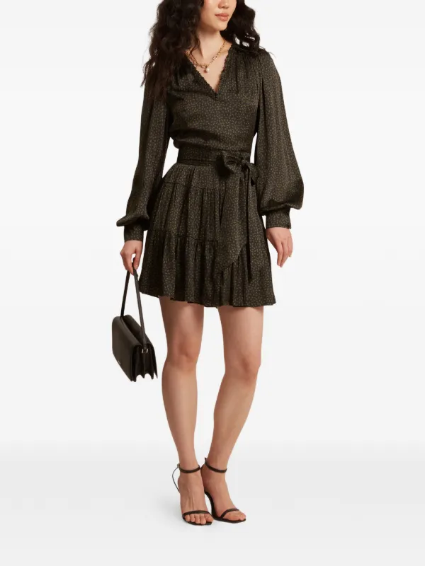 ted baker black mini dress Phoeba Printed Tiered | Black White African Print Dress
