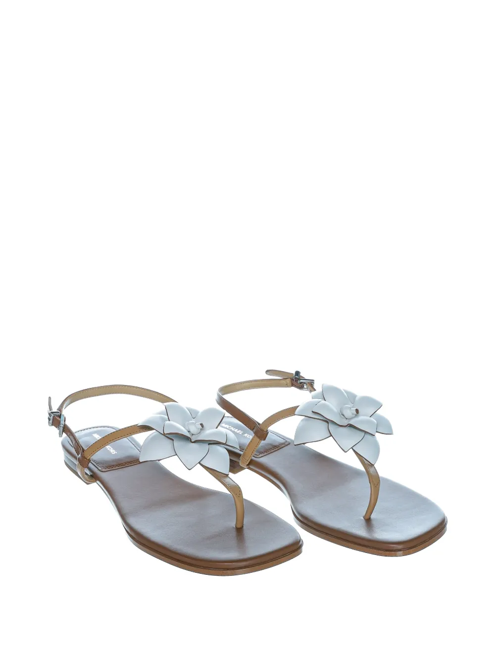 Michael Kors Jacie sandalen met bloem-applicatie Bruin