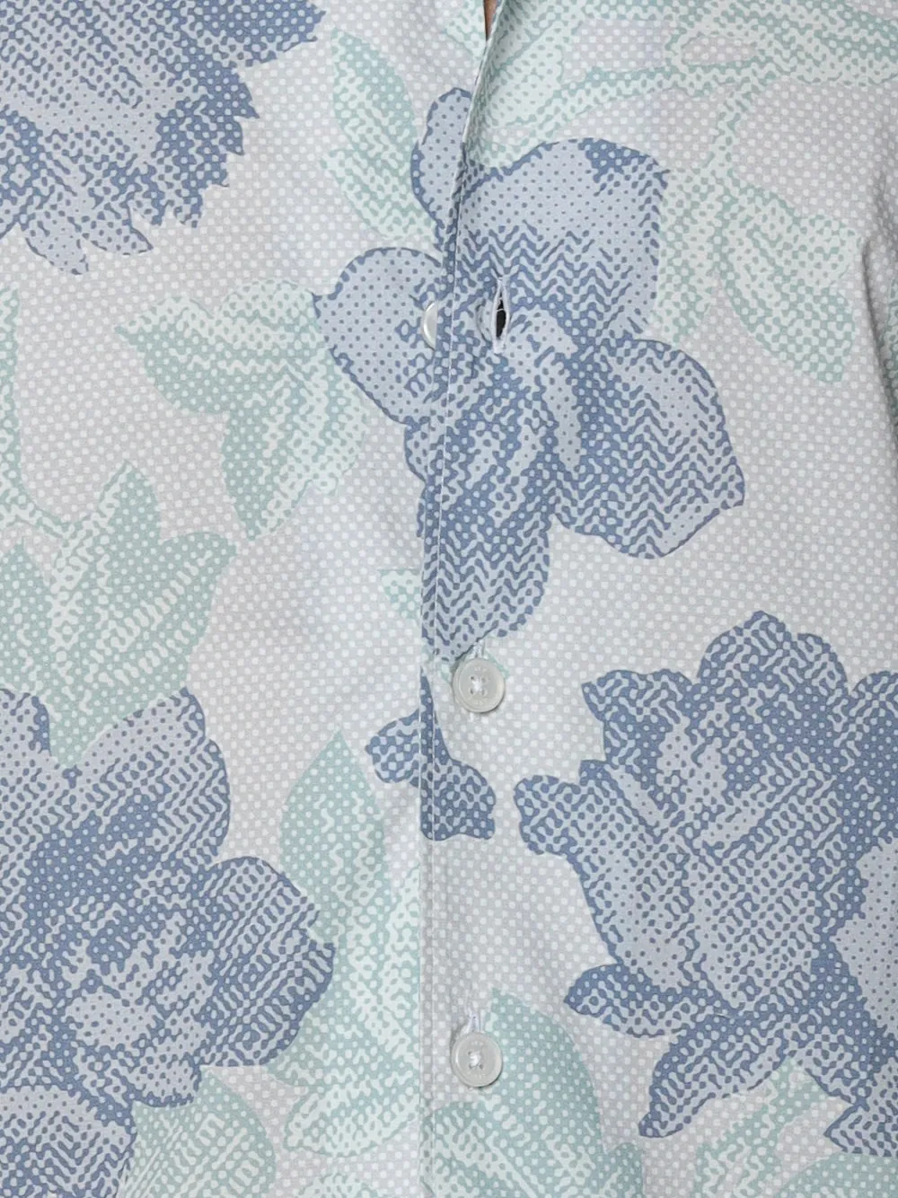 Ted Baker floral-print relaxed-fit shirt Blauw