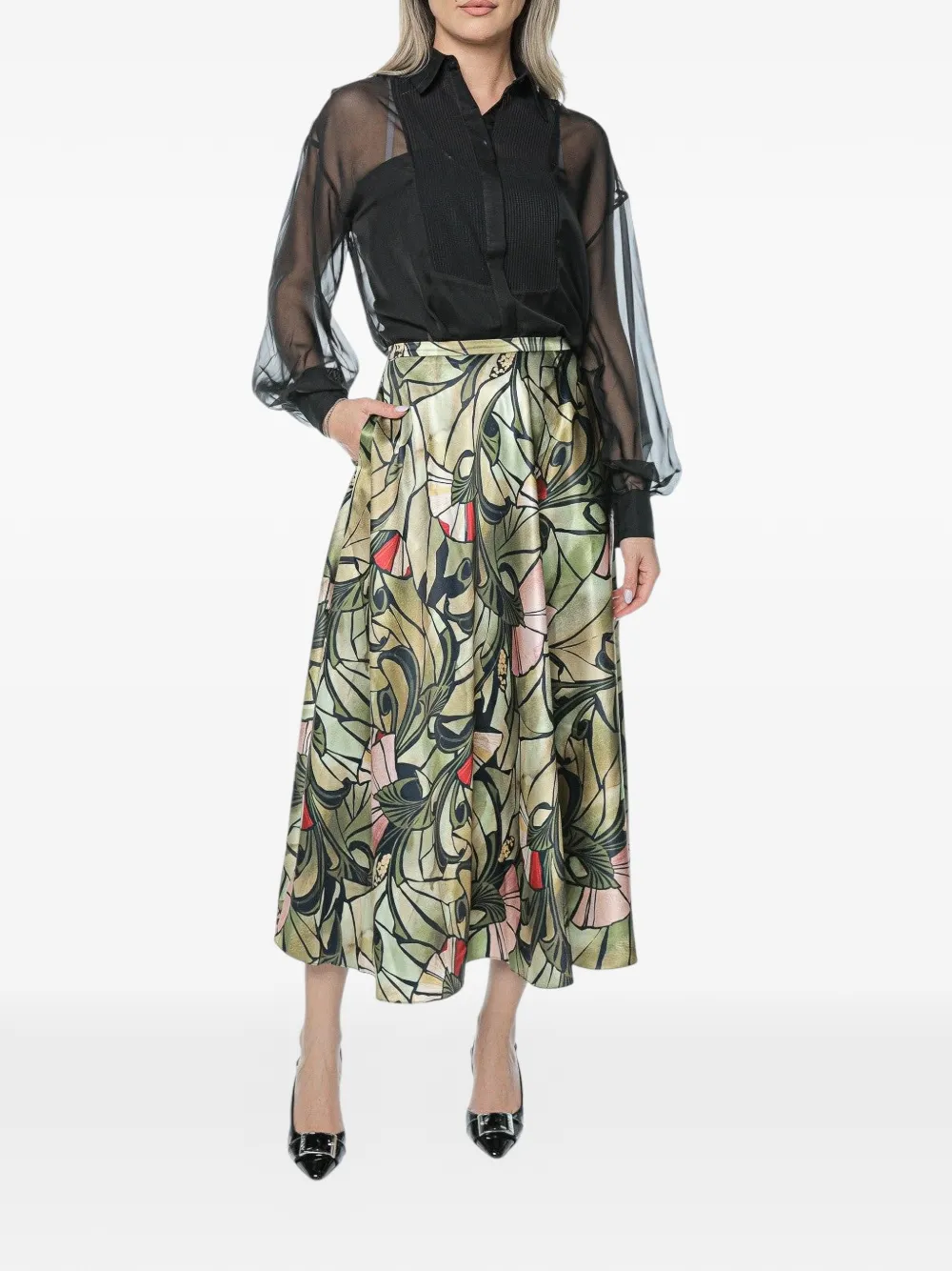 Ted Baker Alhie midi-rok Zwart
