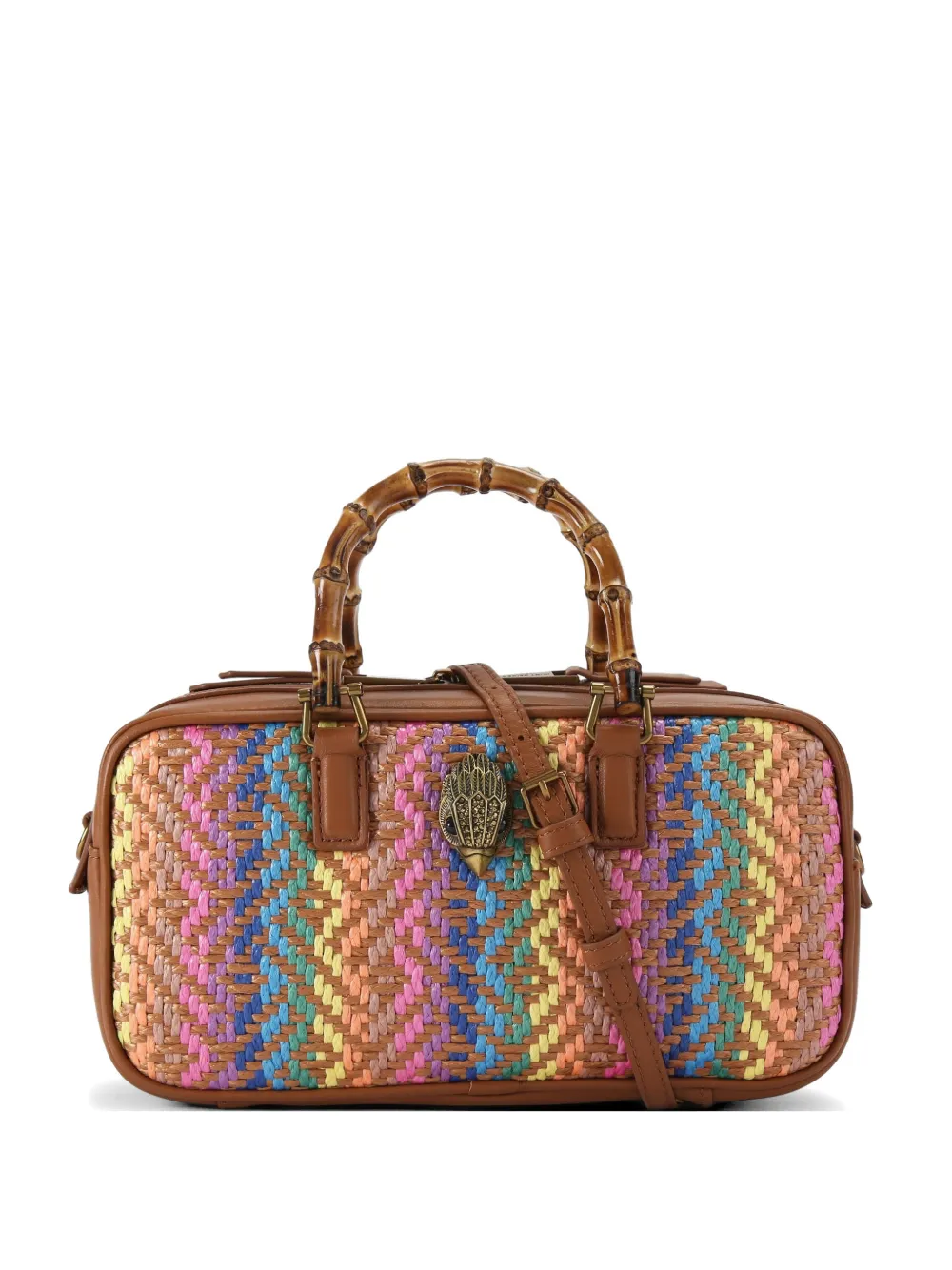 Kurt Geiger small Kensington woven tote bag - Marrone