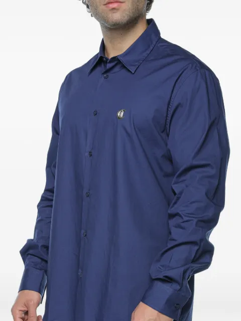 Just Cavalli logo-patch long-sleeve shirt