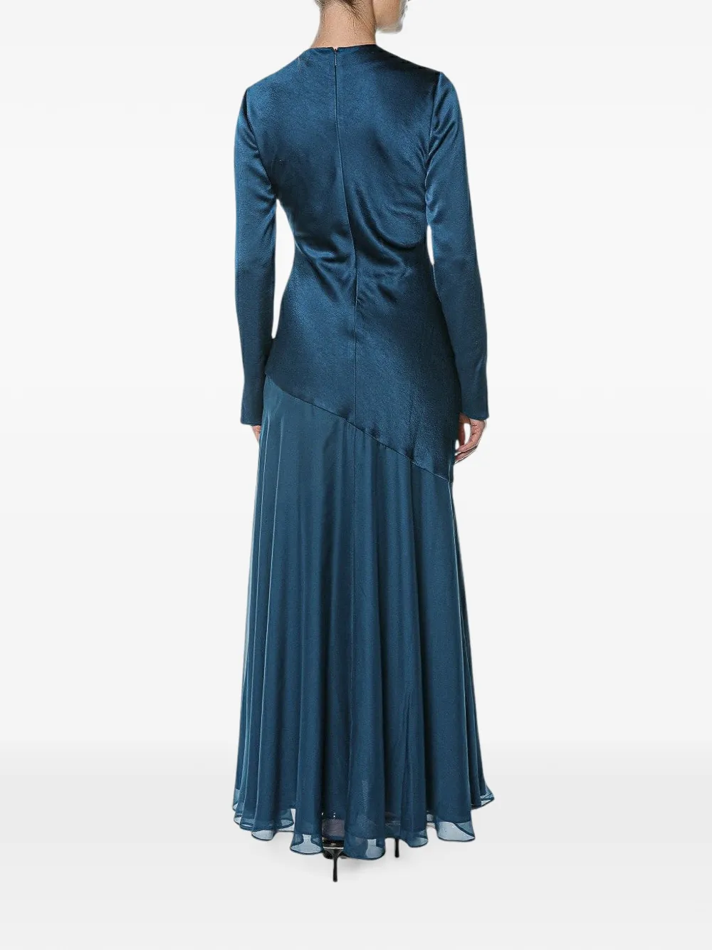 Ted Baker Shkye diagonal-seam maxi dress Blauw