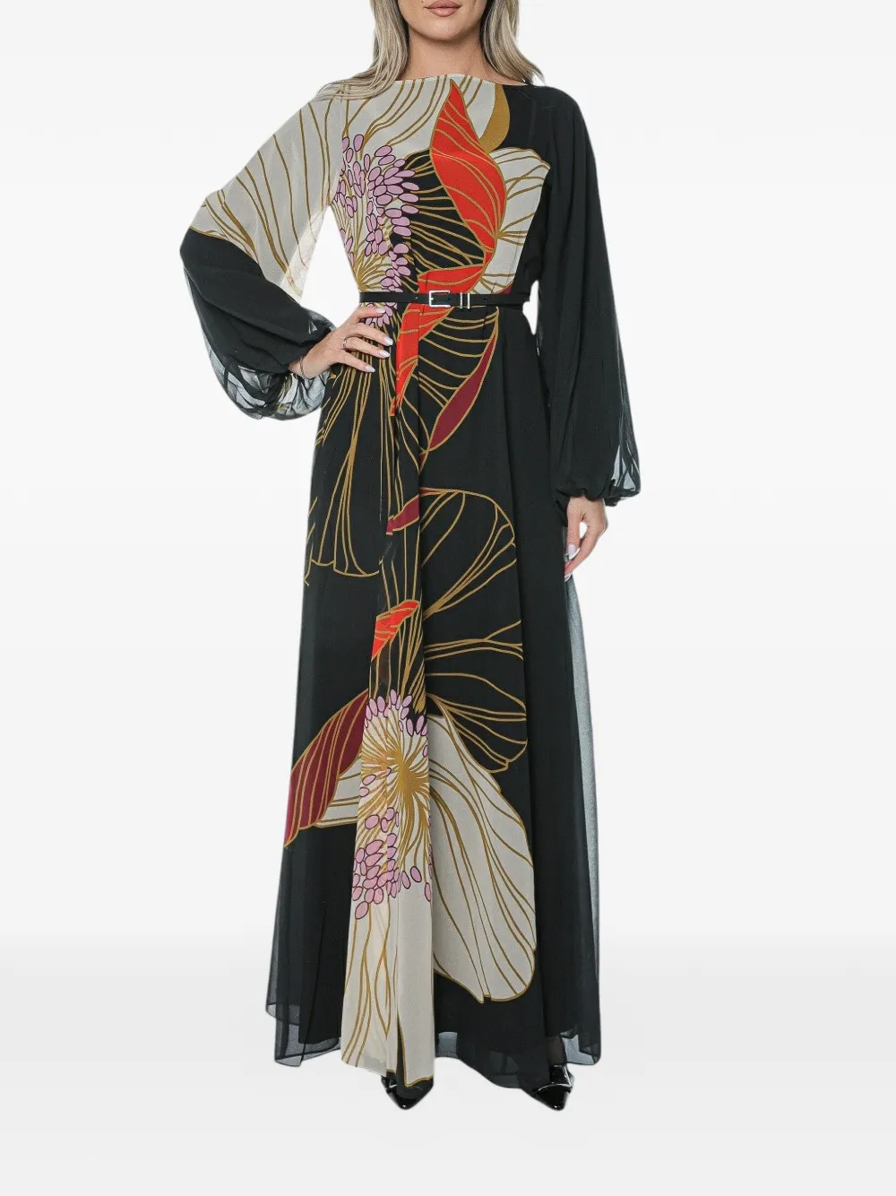 Ted Baker Cammeli floral-print maxi dress - Nero