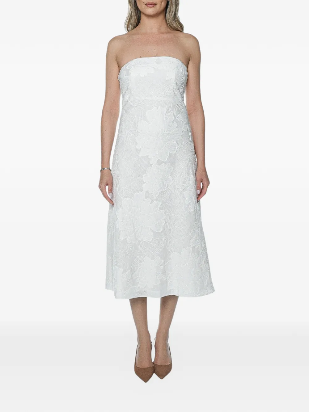  Ted Baker Vestido Midi Sannii - Blanco 