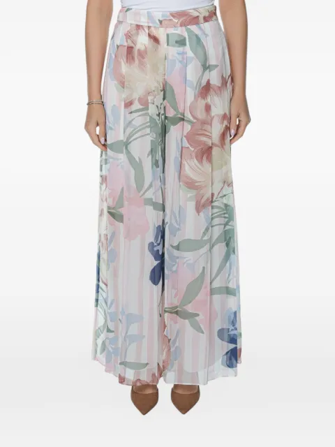 Ted Baker Hurta floral-print pleated palazzo pants