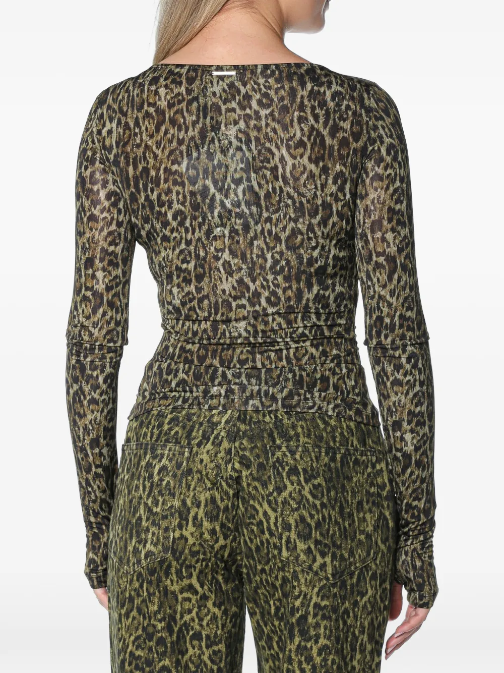 Just Cavalli leopard-print Torchon T-shirt Groen