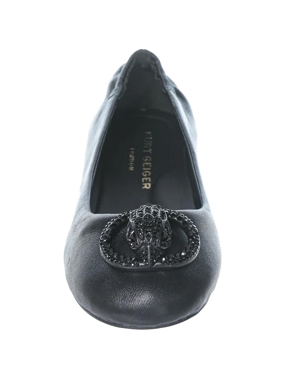 Kurt Geiger Chelsea eagle-plaque ballet flats Zwart