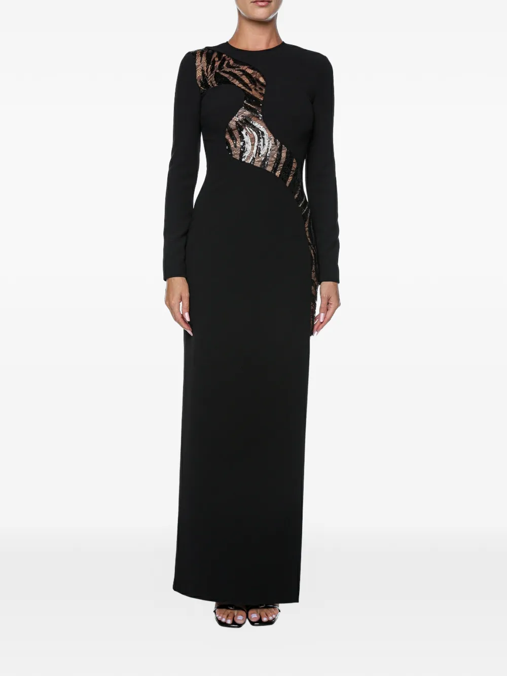 Just Cavalli sequin-embellished maxi dress - Nero