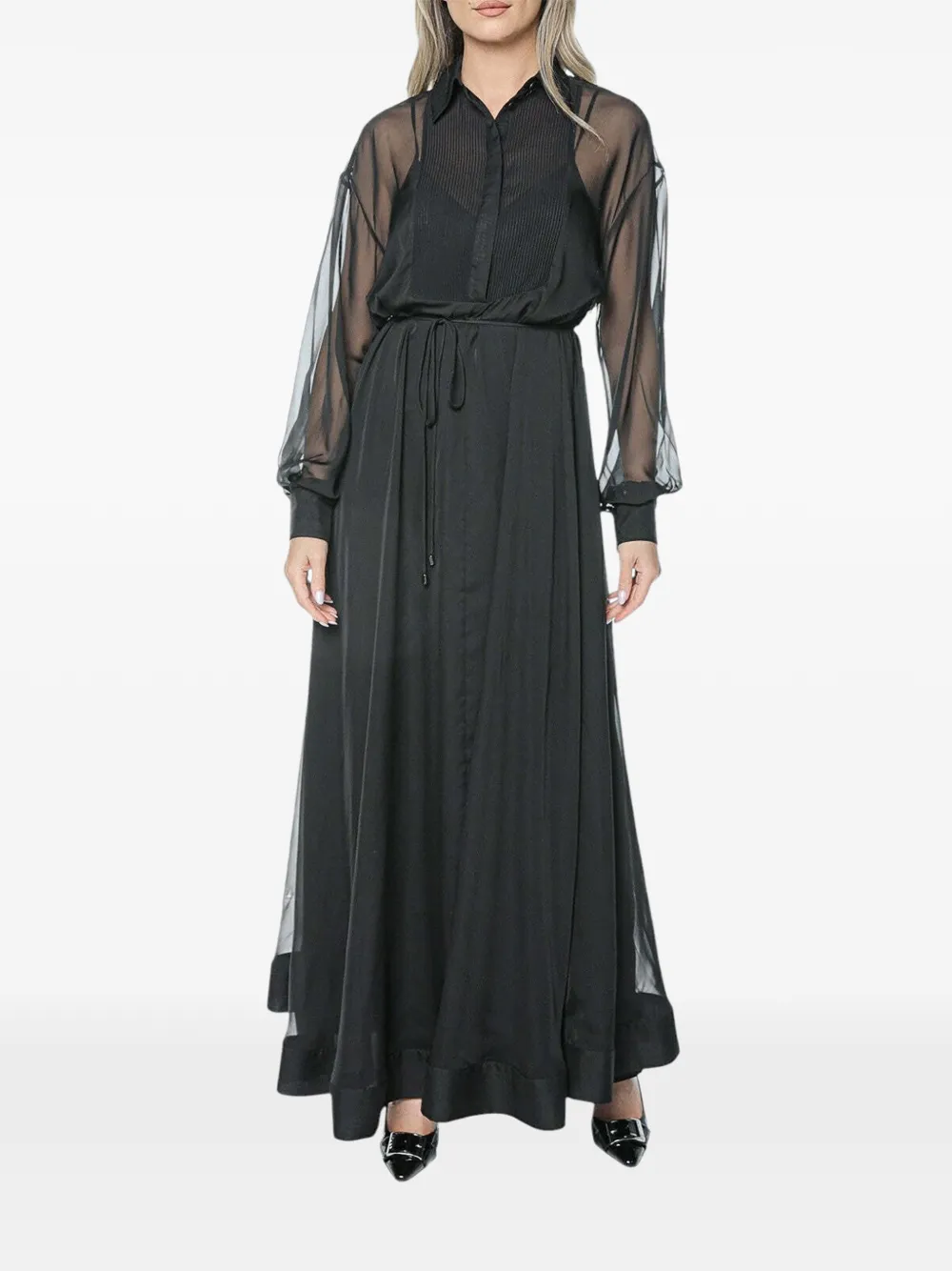 Ted Baker Miiaah bib-detail maxi dress - Nero