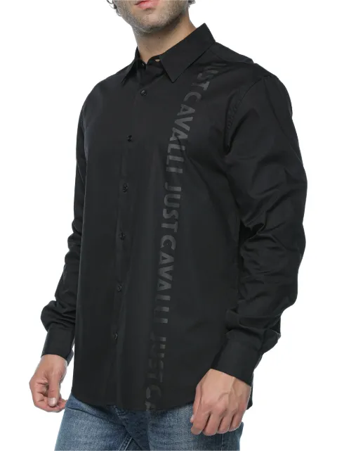 Just Cavalli logo-print long-sleeve shirt