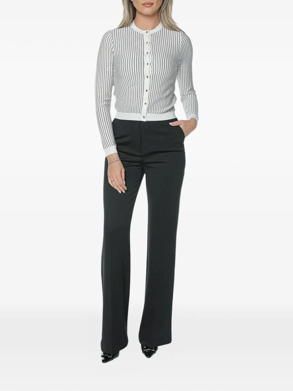 Ted Baker Nera vest met verticale streep Wit