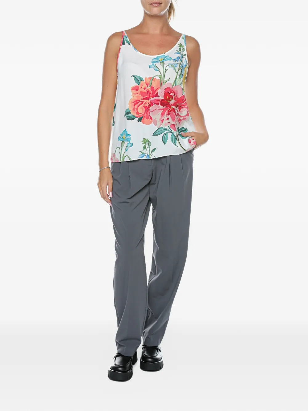  Ted Baker Top Purrla Con Estampado Floral - Blanco 