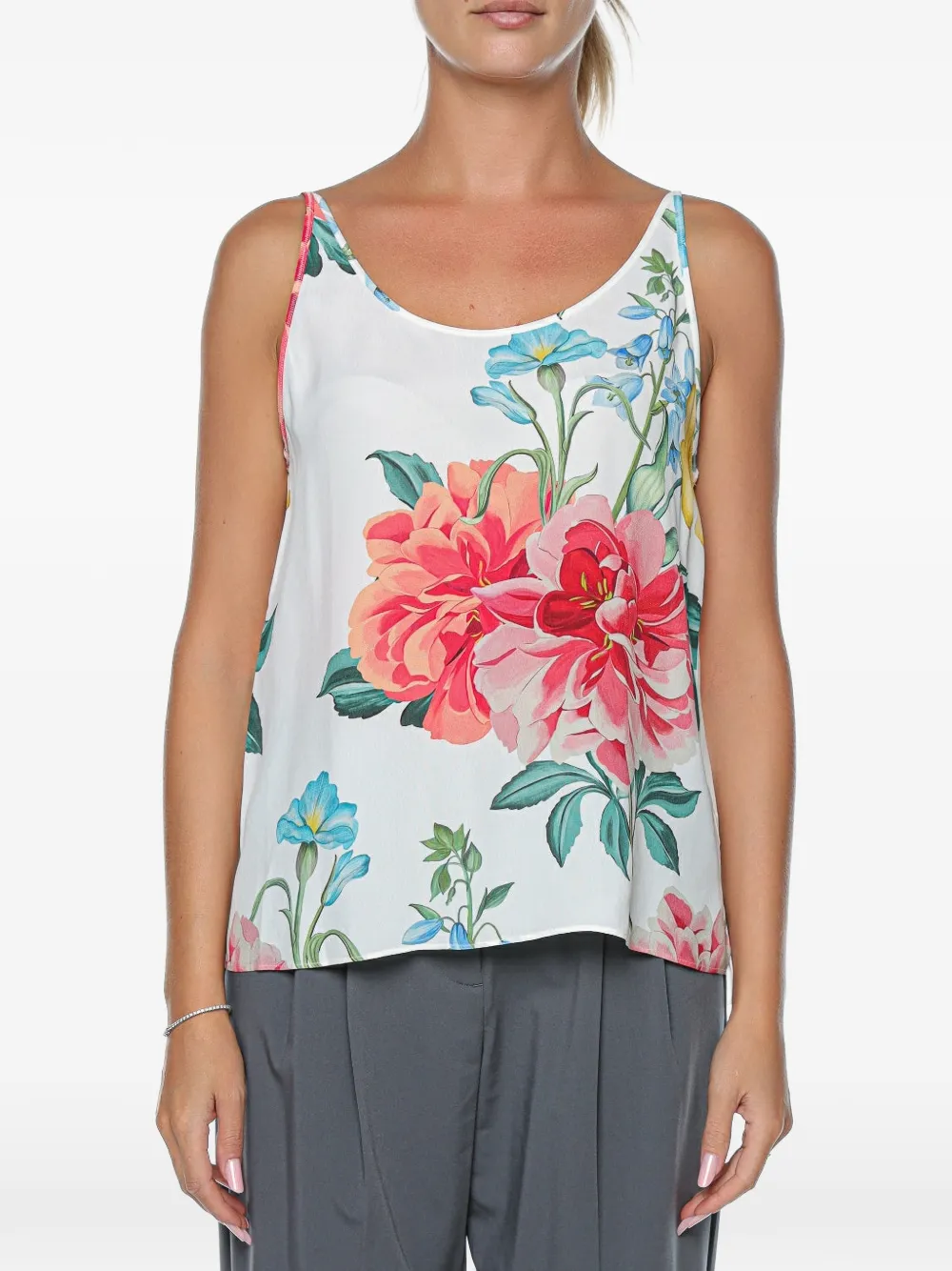 Ted Baker Purrla floral-print tank top - Bianco