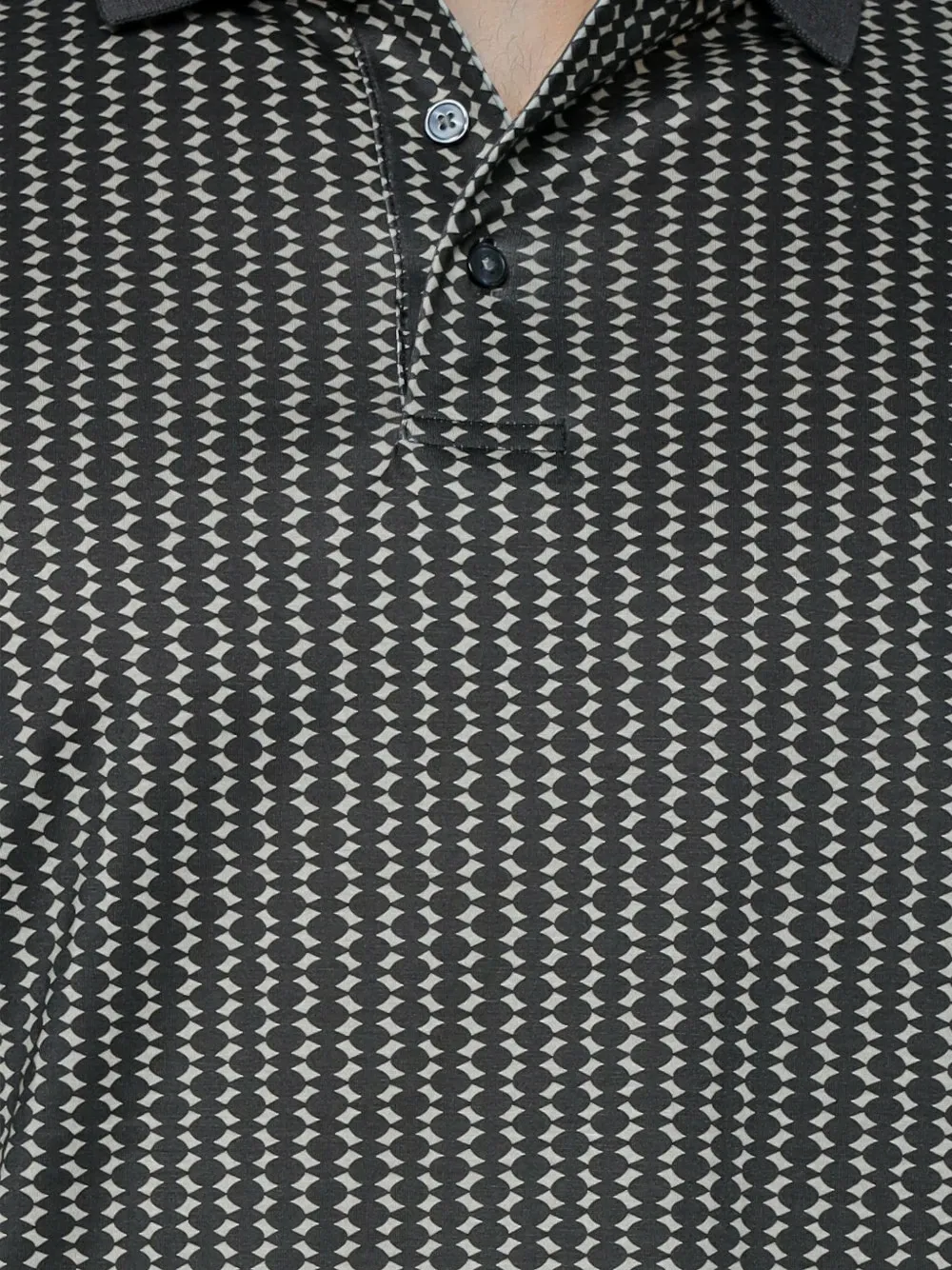Emporio Armani Poloshirt met geometrische print Grijs