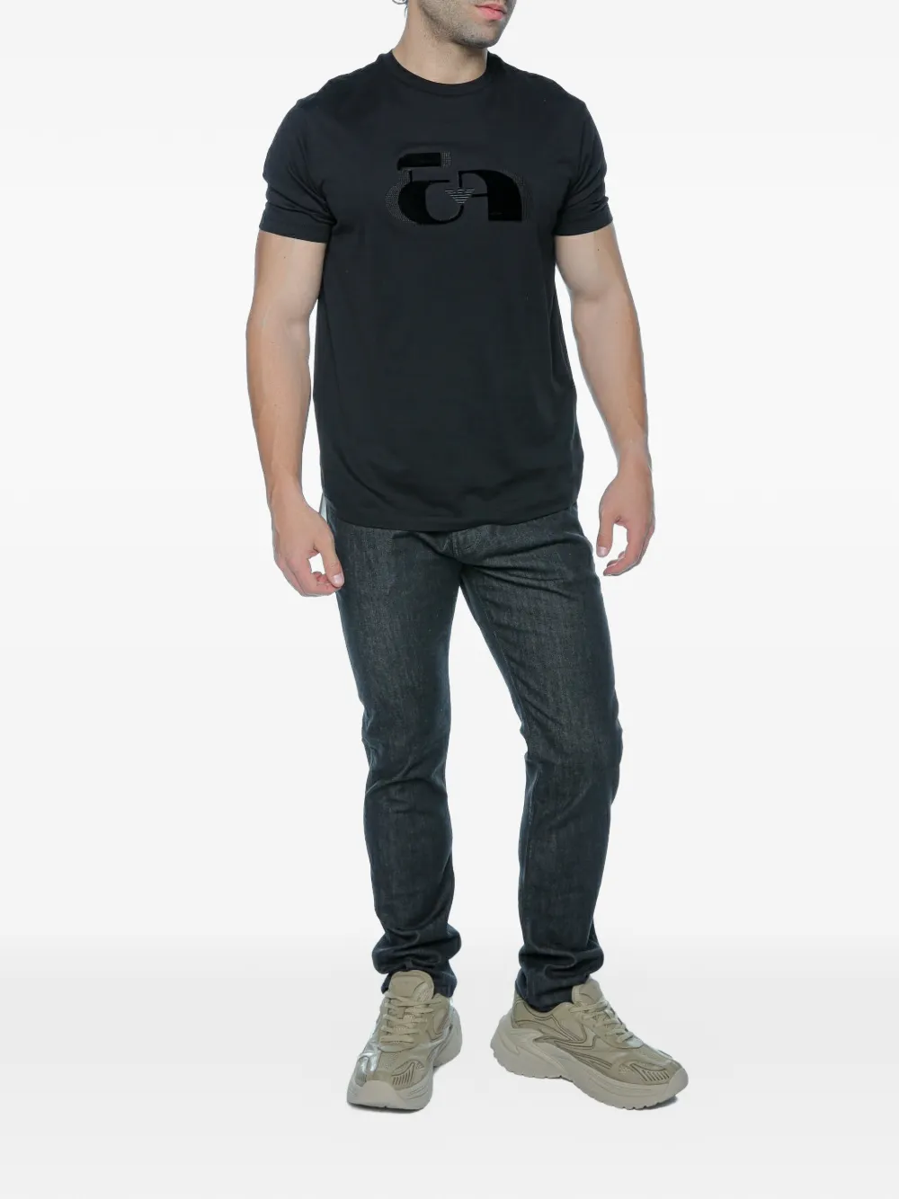Emporio Armani Slim-fit jeans Zwart