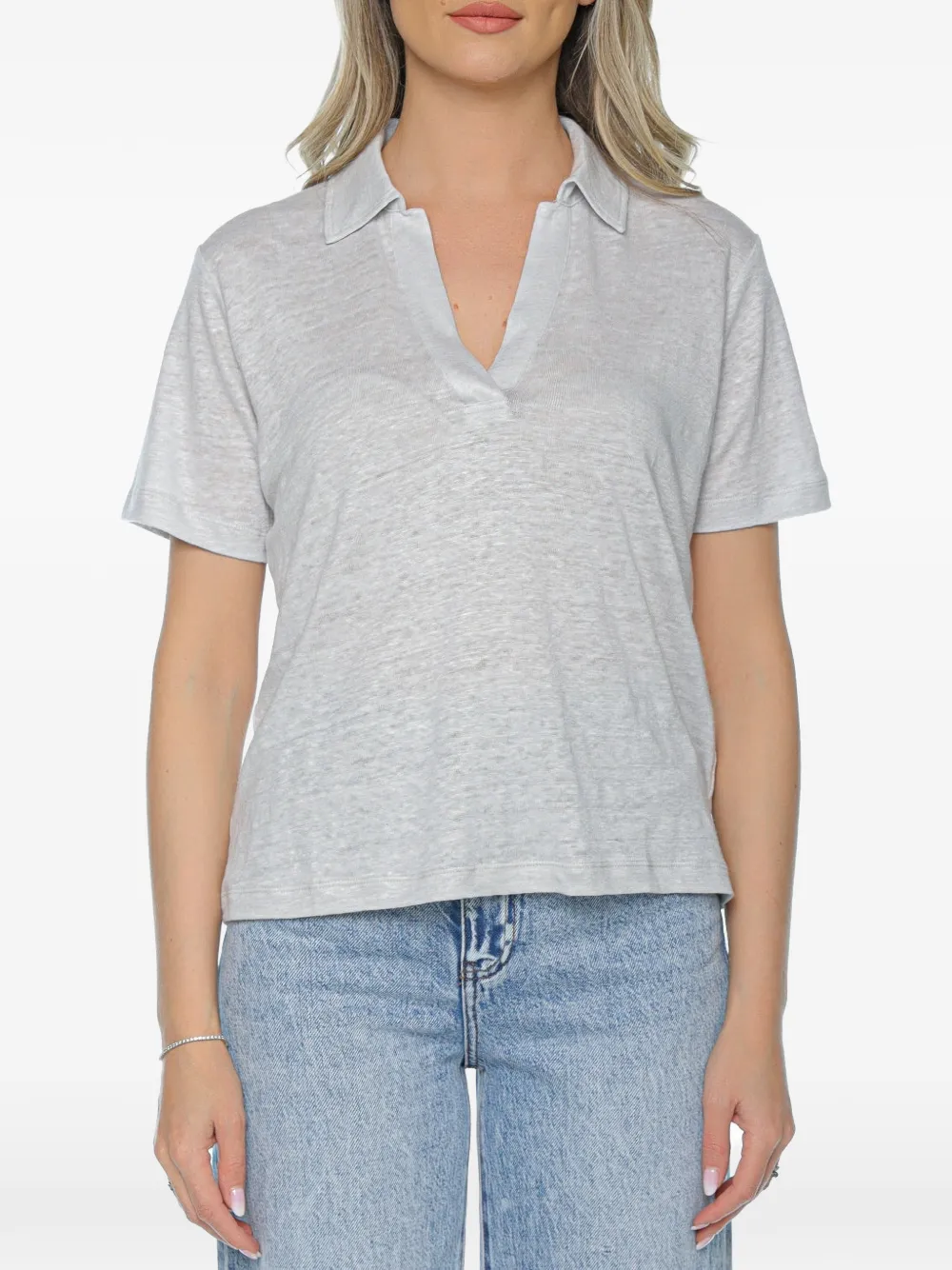 Ecoalf Troms linen T-shirt - Grigio