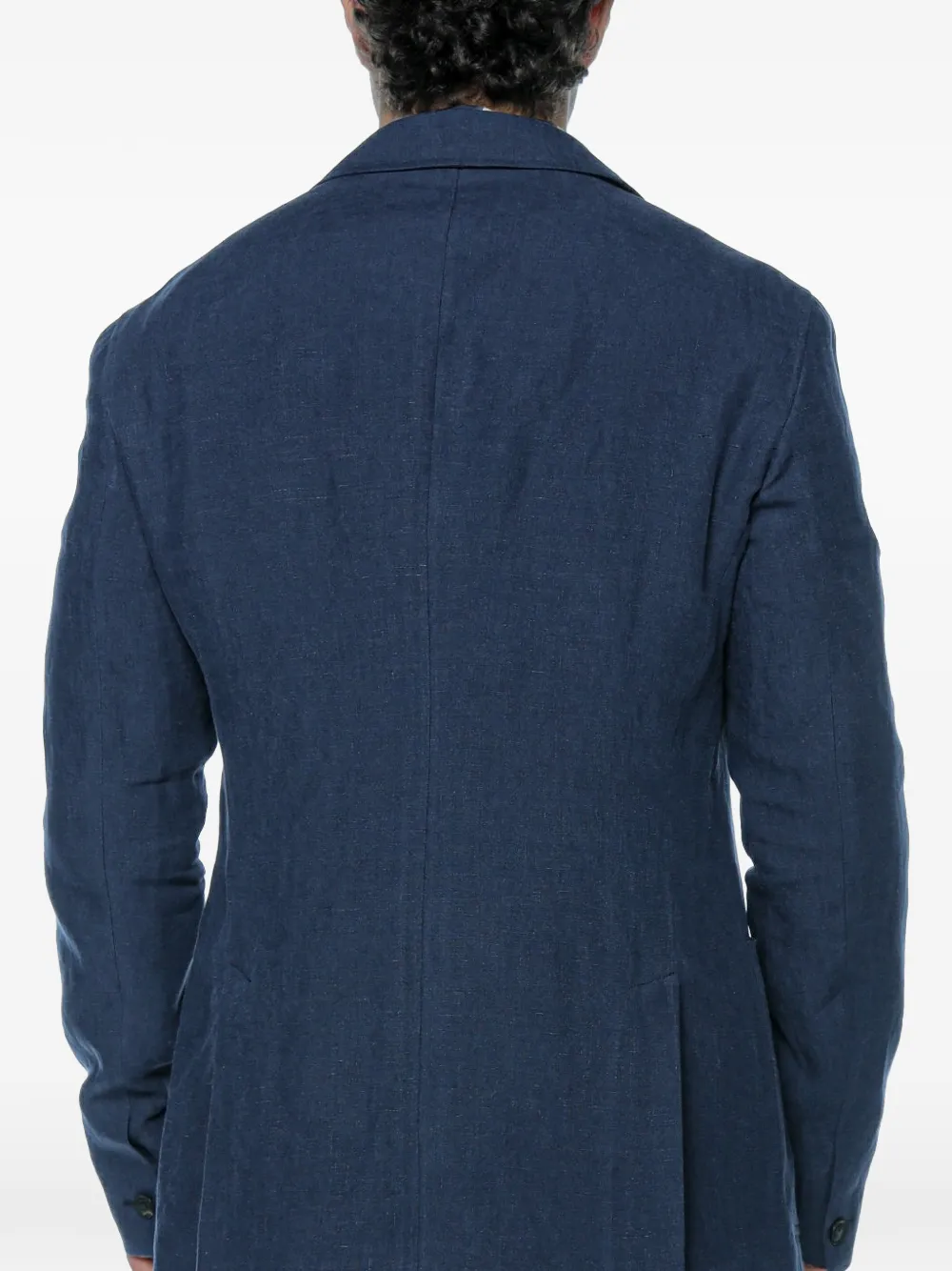 Emporio Armani Blazer met enkele rij knopen Blauw