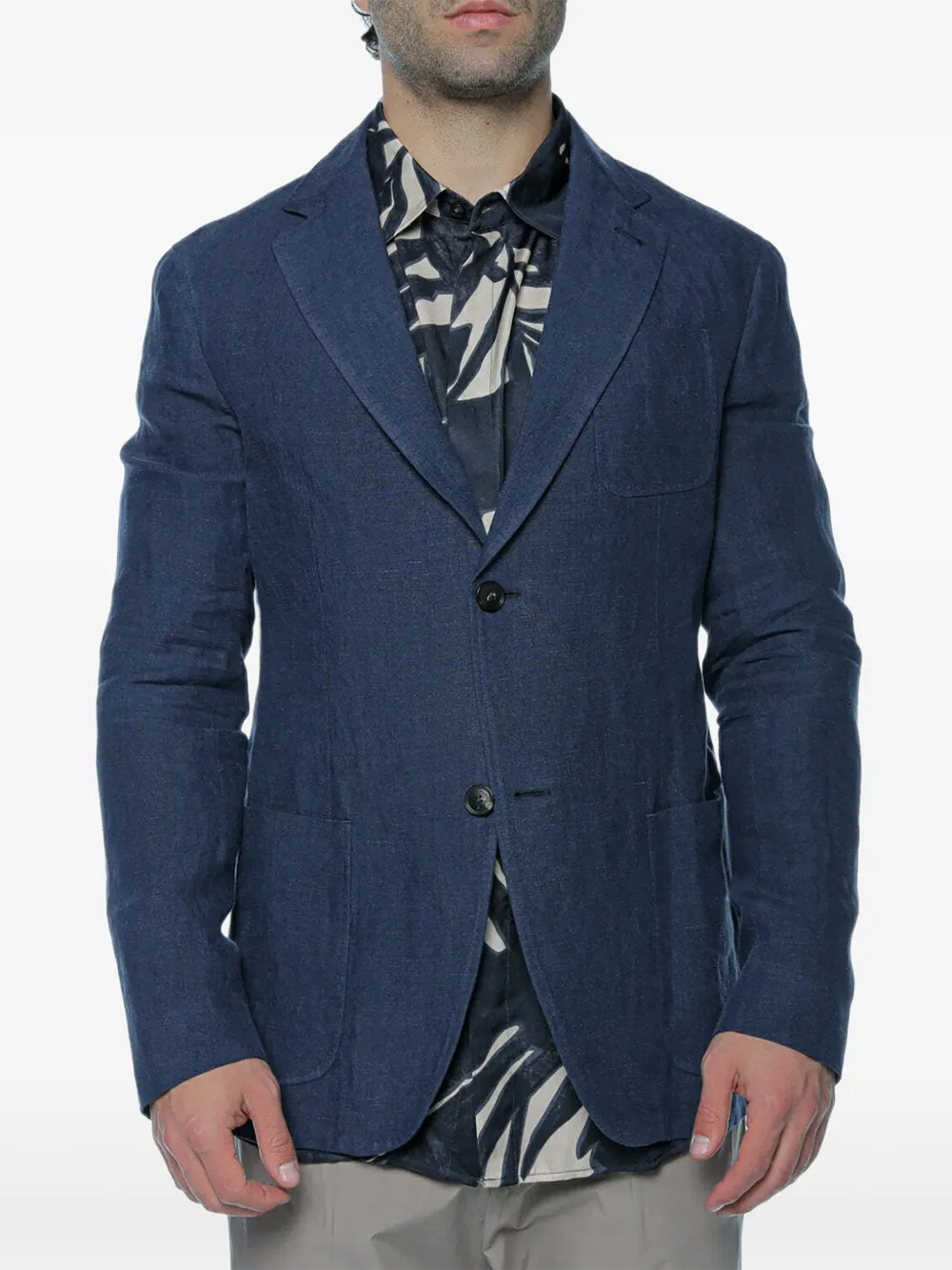 Emporio Armani single-breasted blazer - Blue