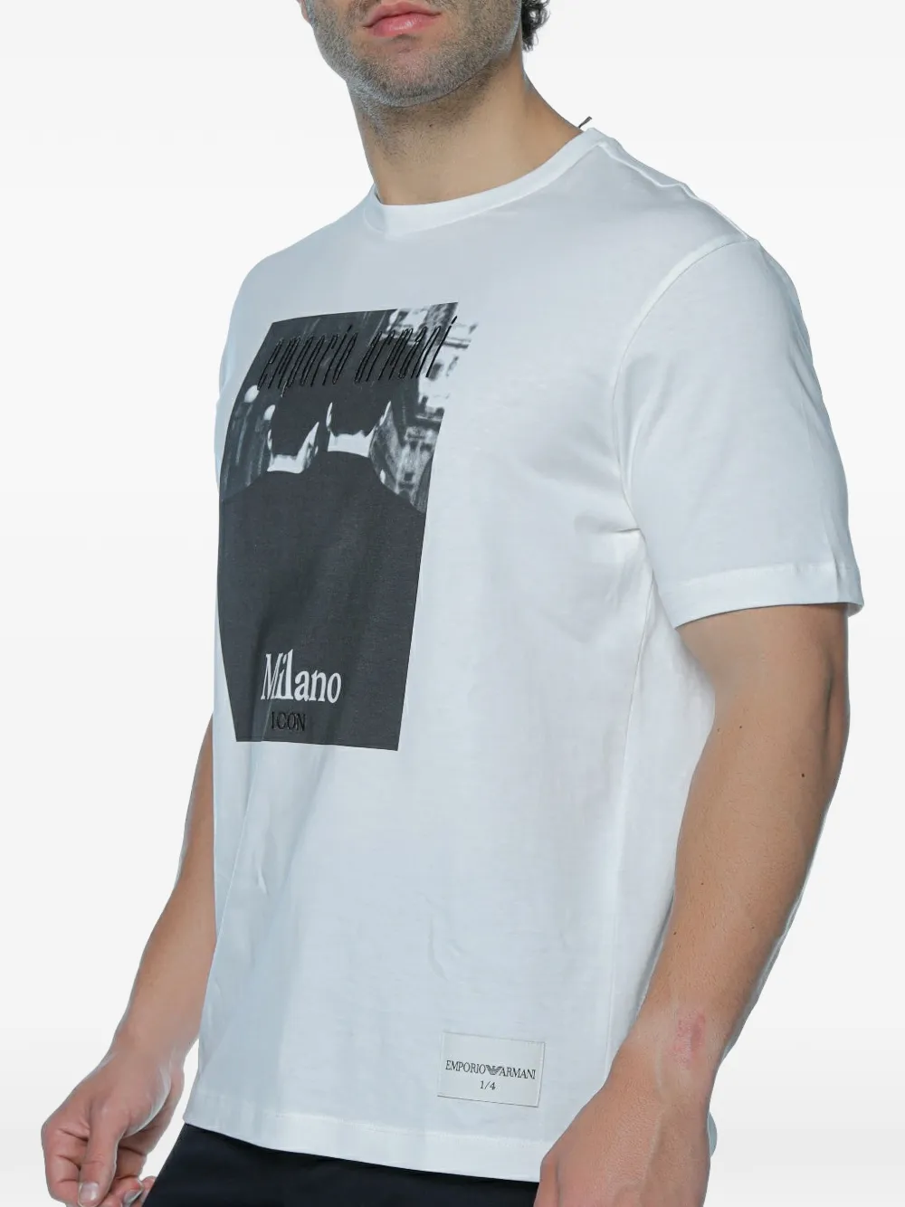 Emporio Armani Milano Icon T-shirt met print Wit